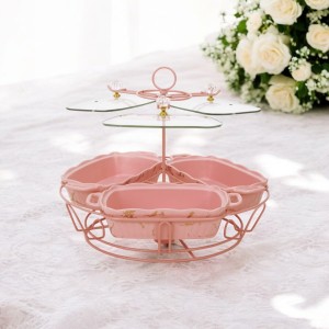 BM917 Pink Wadah Saji Zola Dengan Rak